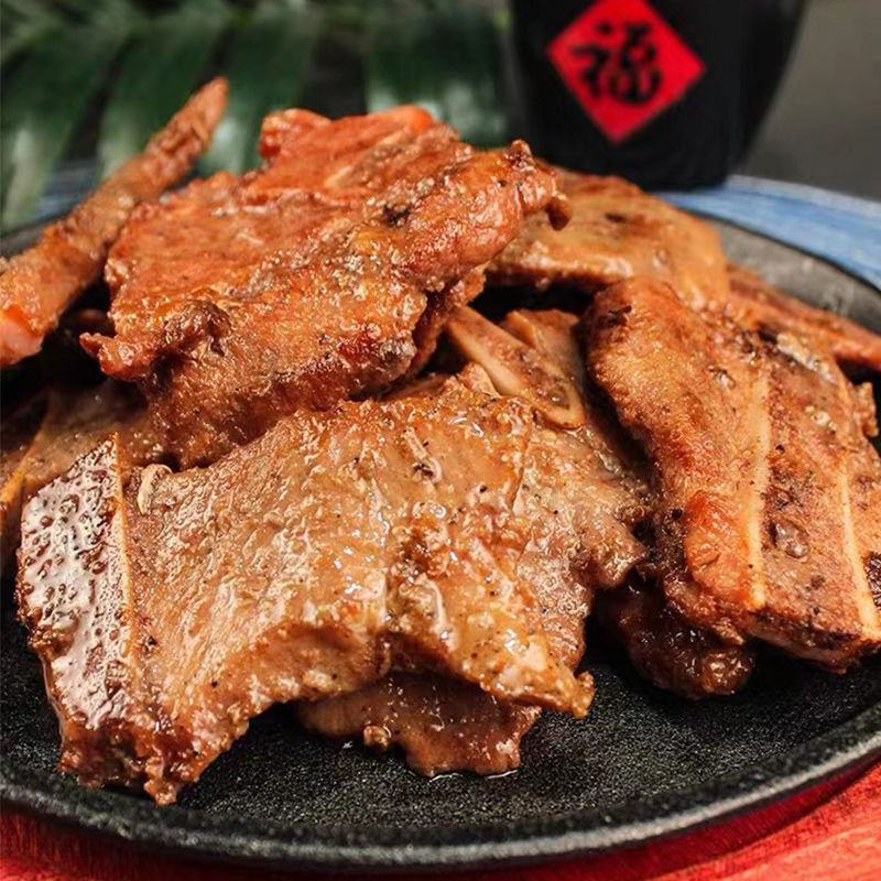 黑椒猪排带骨猪扒酒店餐饮半成品调理腌制特色菜商用冷冻食材