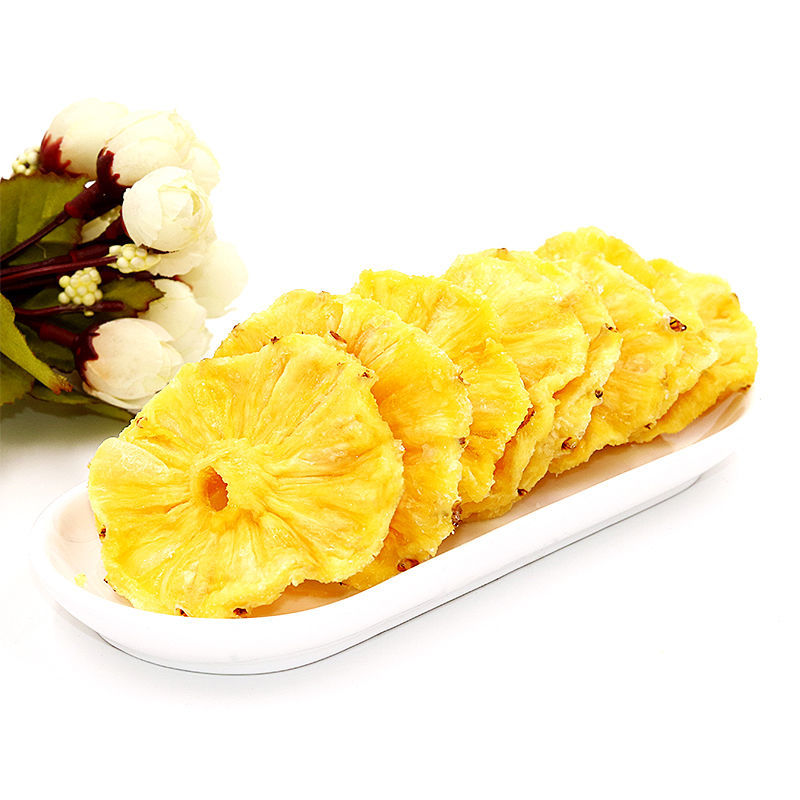 精品大片菠萝干圈片鲜果原切水果干蜜饯果脯零食凤梨干批发批