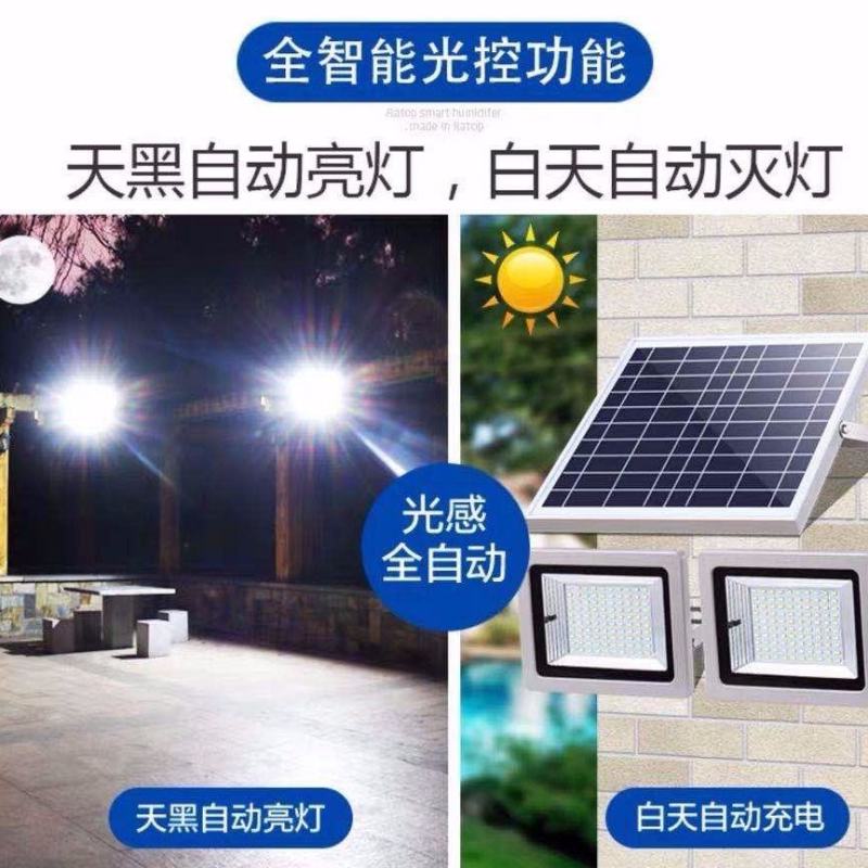 太阳能灯家用超亮户外庭院灯室内新农村一拖二照明LED投光