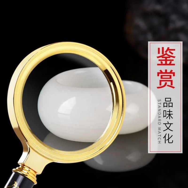 高清手持式光学放大镜10倍老人用便携式阅读维修老年人看