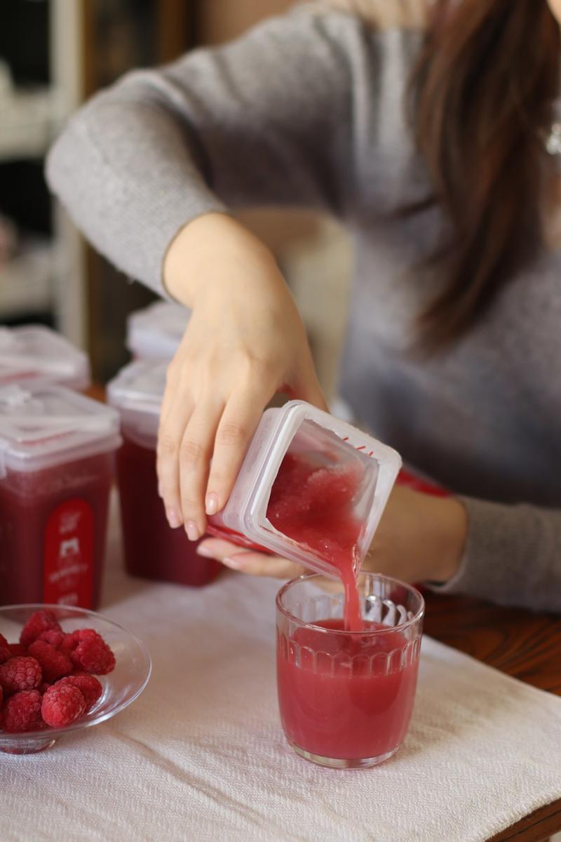 冰树莓汁