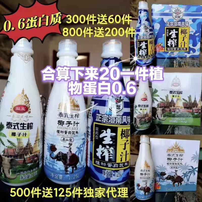 海南特产果蔬汁植物蛋白分风生榨椰子汁，椰奶厂家，量大从优