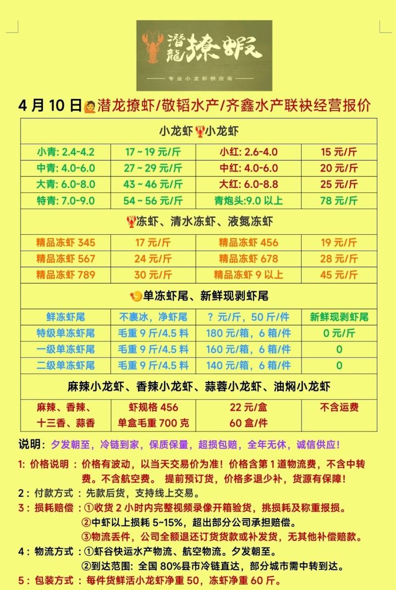潜江小龙虾小红中红大红炮头湖北小龙虾清水小龙虾