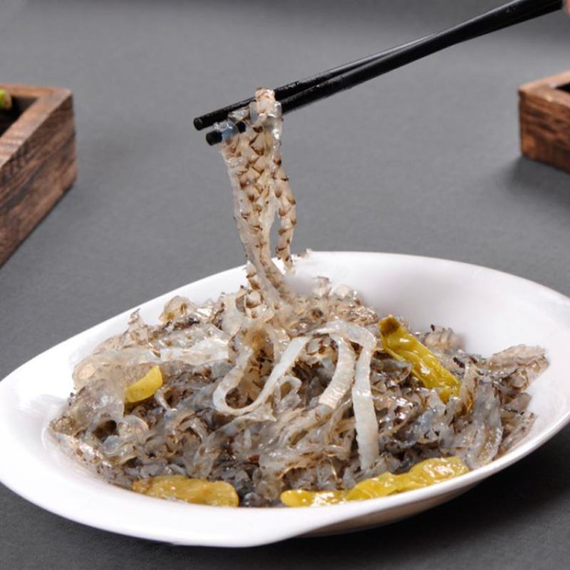 泡椒鱼皮凉拌脆爽口香辣鱼皮休闲零食即食熟食商用批发鱼皮