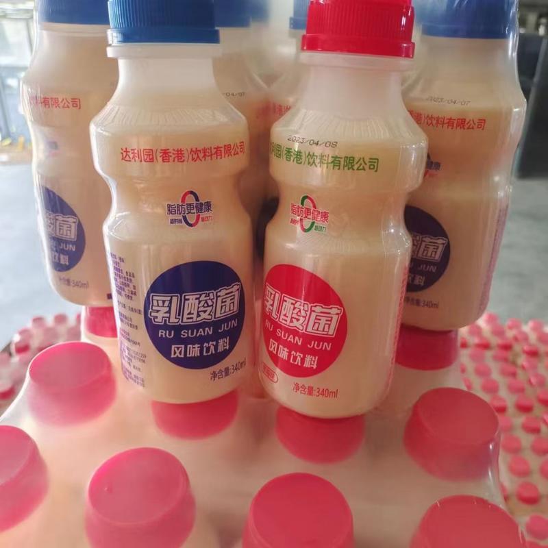 香港达利园乳酸菌340ML一件12瓶原味草莓味乳酸菌货源