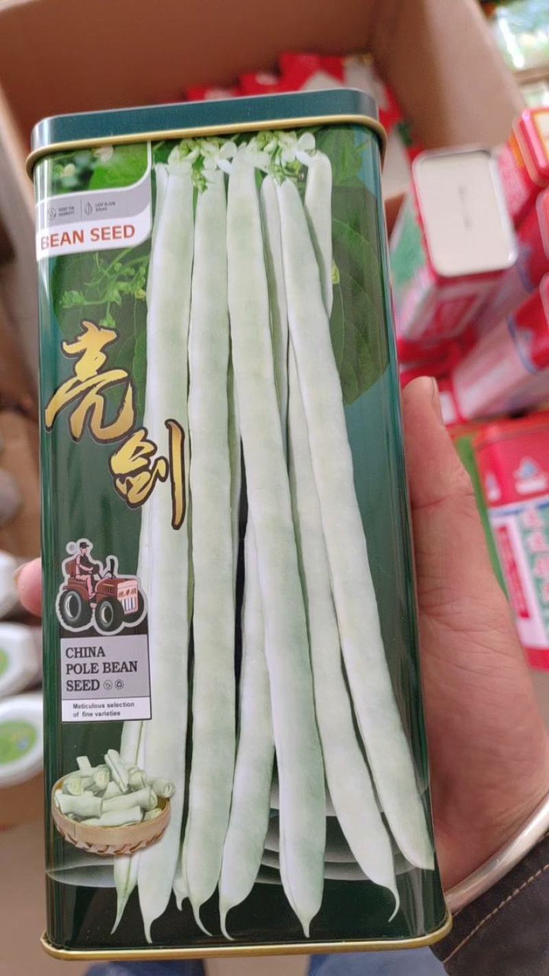 红花白荚紫花白荚无筋白四季豆种子架豆种子/科兴