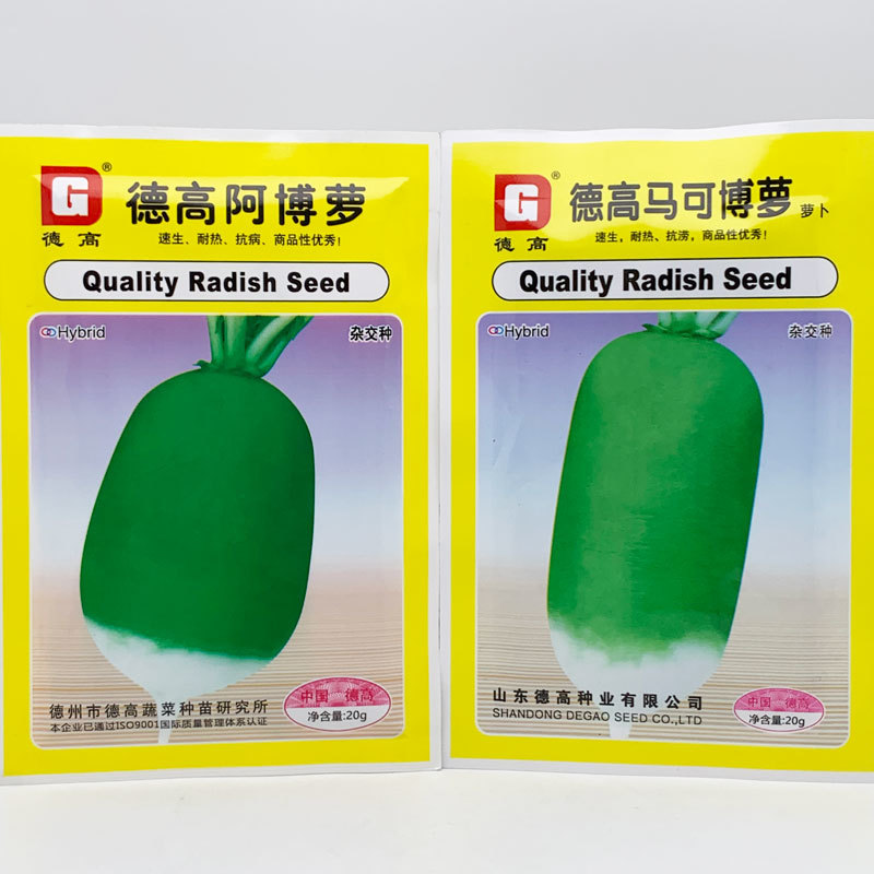 德高马可博萝水果萝卜种子高产青皮青肉薄皮脆甜青萝卜种原装