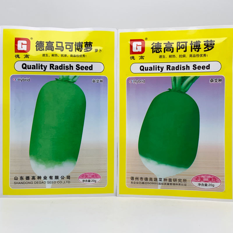 德高马可博萝水果萝卜种子高产青皮青肉薄皮脆甜青萝卜种原装