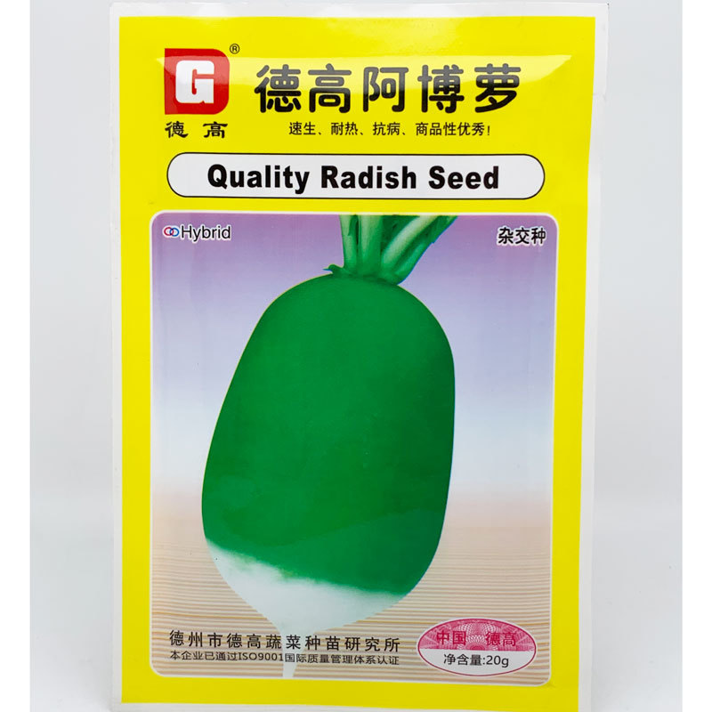 德高马可博萝水果萝卜种子高产青皮青肉薄皮脆甜青萝卜种原装