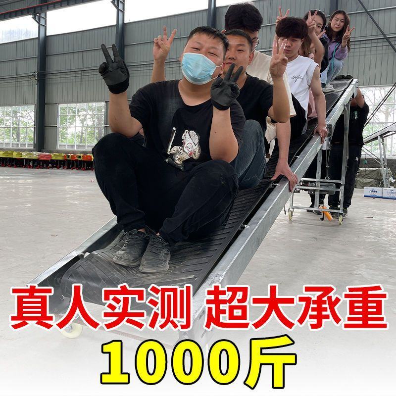 小型皮带输送机折叠防滑输送带物流装车卸货流水线移动升降传