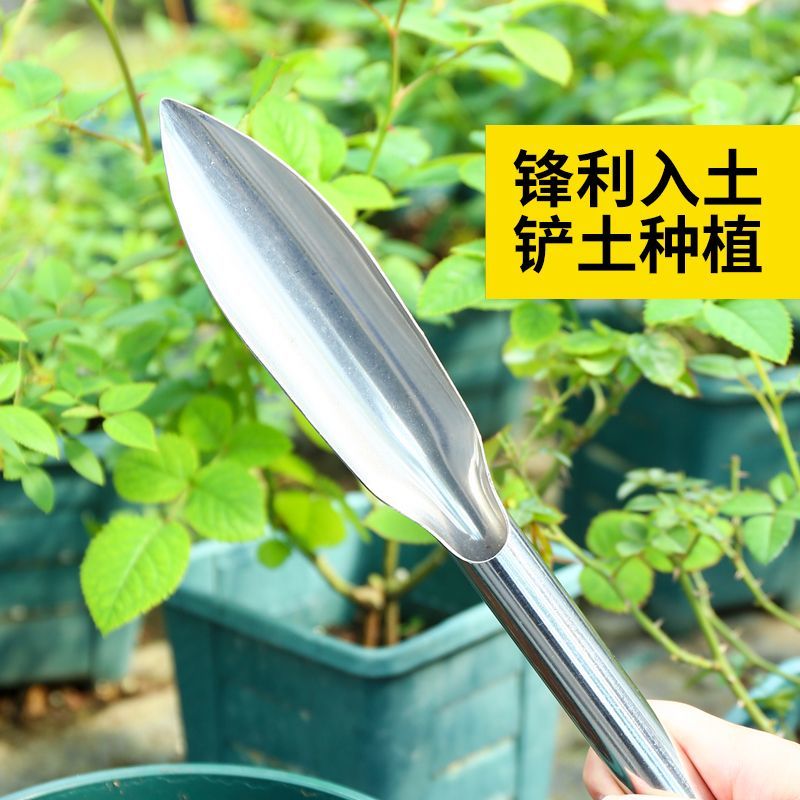德国进口种花养花盆栽工具园艺小铲子花卉除草野菜刀挖土铁铲