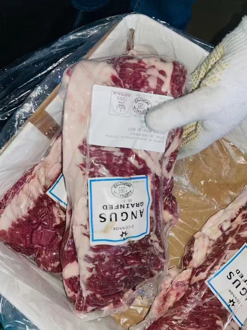 澳洲1265厂奥康纳谷饲安格斯全牛牛排烤肉火锅部位肉