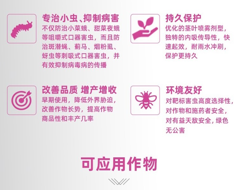 富美实倍内威溴氰虫酰胺蓟马斑潜蝇蚜虫白粉虱杀虫剂