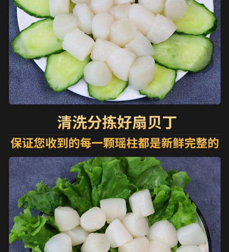 新鲜速冻新鲜扇贝柱冷冻元贝柱瑶柱扇贝丁海鲜批发零售