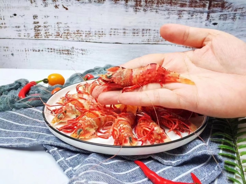 鸡冠虾高脊赤虾生腌白灼刺身品质社区团购餐饮批发