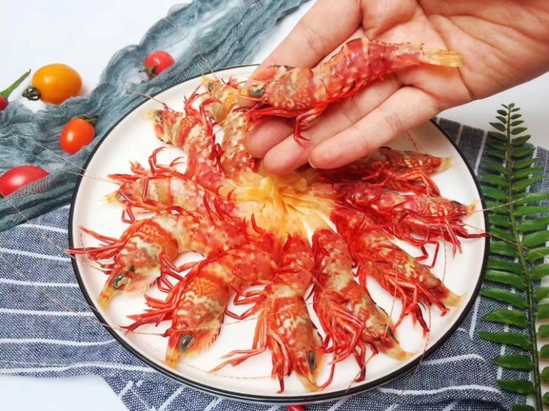 鸡冠虾高脊赤虾生腌白灼刺身品质社区团购餐饮批发