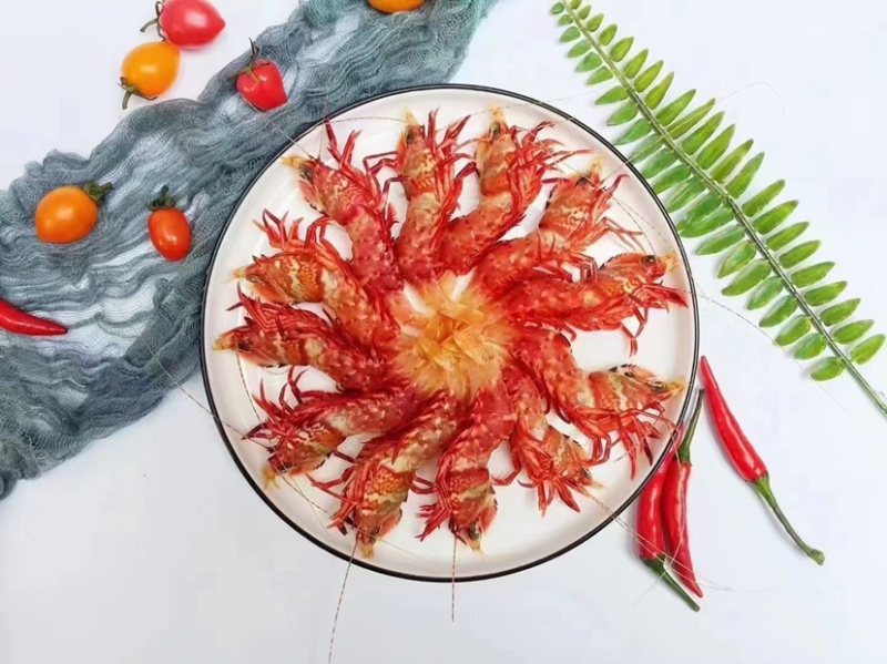 鸡冠虾高脊赤虾生腌白灼刺身品质社区团购餐饮批发
