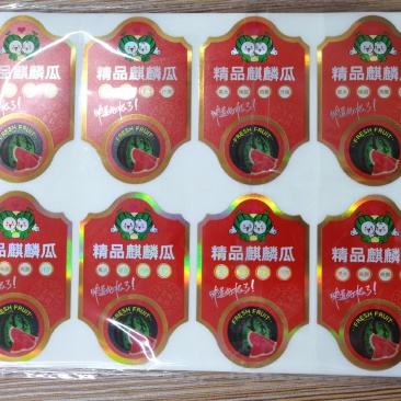 水果标签西瓜亮光面每包数量:200-360枚