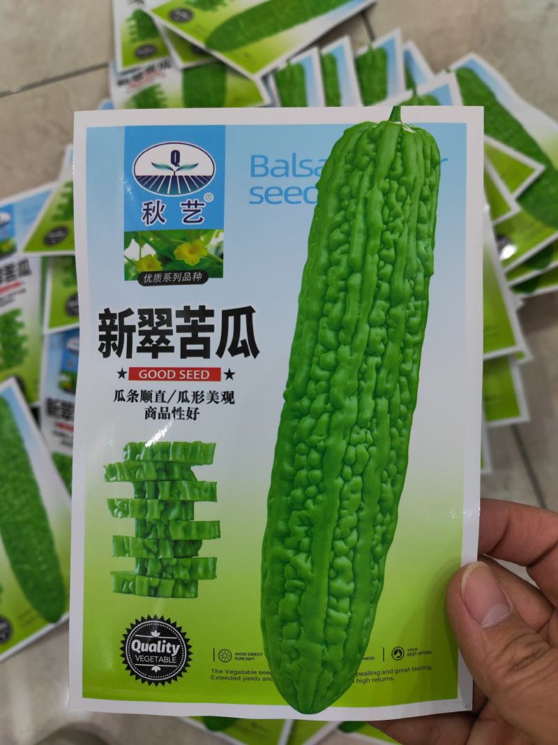 100粒秋艺新翠杂交苦瓜种子绿苦瓜种子结瓜多