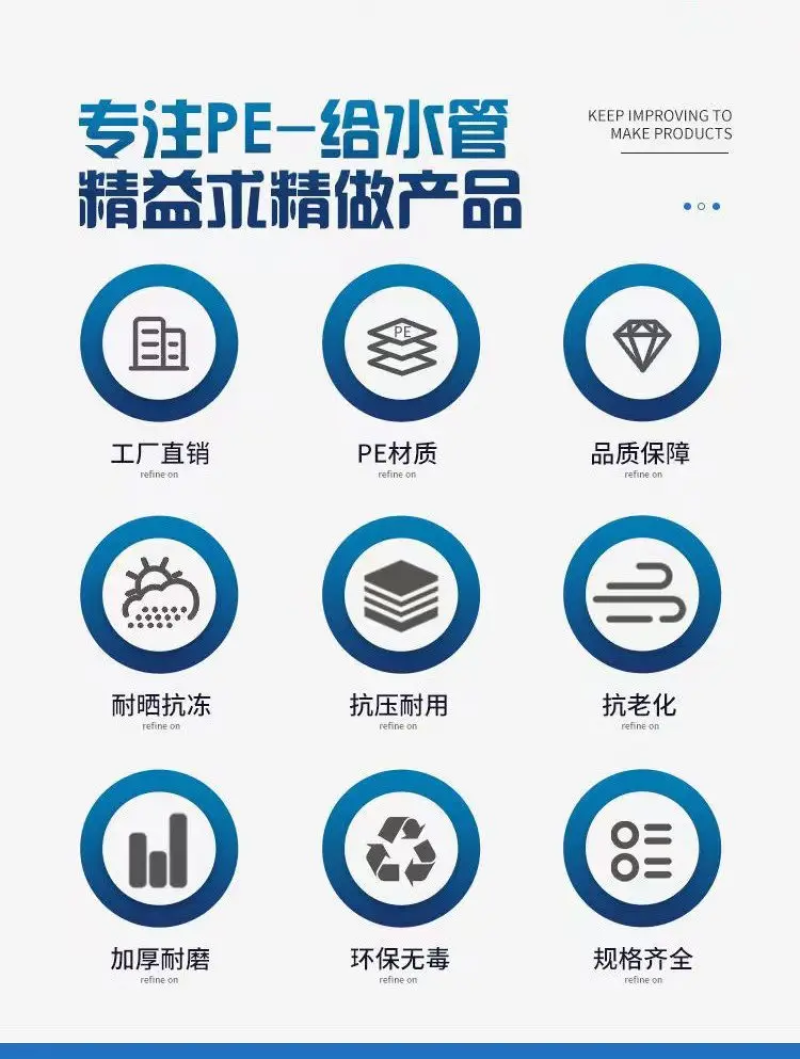 滴灌喷灌聚乙烯PE管厂家直供规格齐全诚信经营
