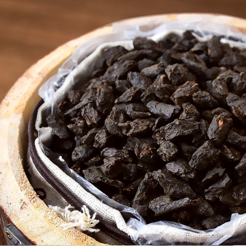 十年茶化石碎银子普洱茶糯米香普洱熟茶叶熟普500g