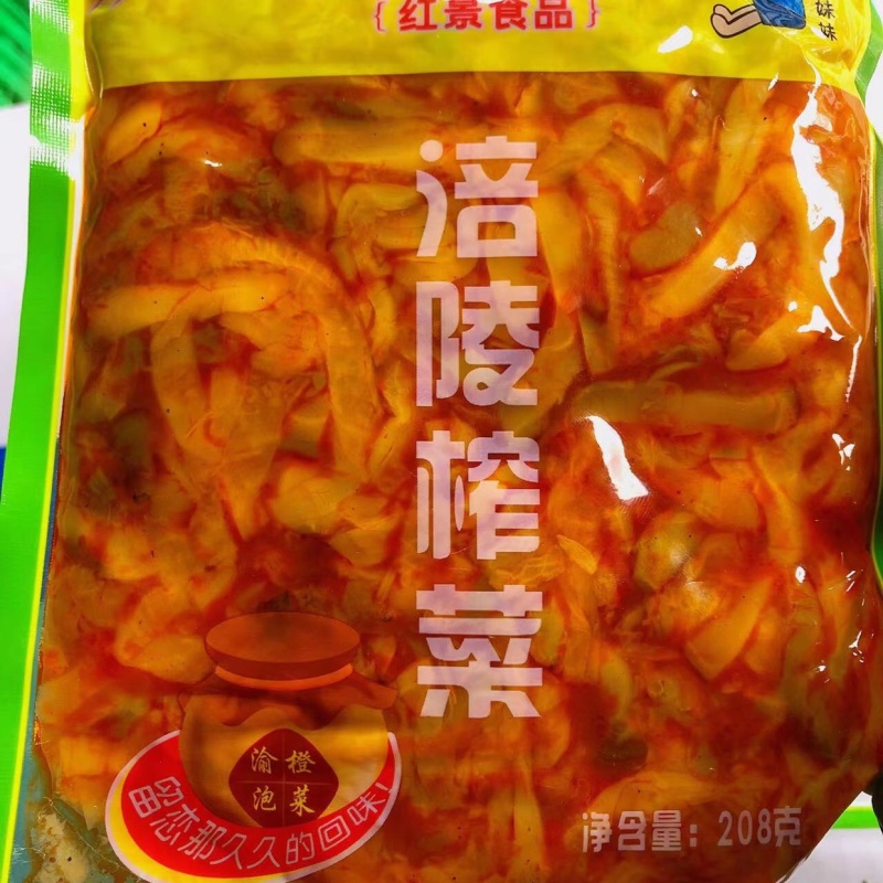 涪陵榨菜下饭菜泡菜批发榨菜丝咸菜208克400克
