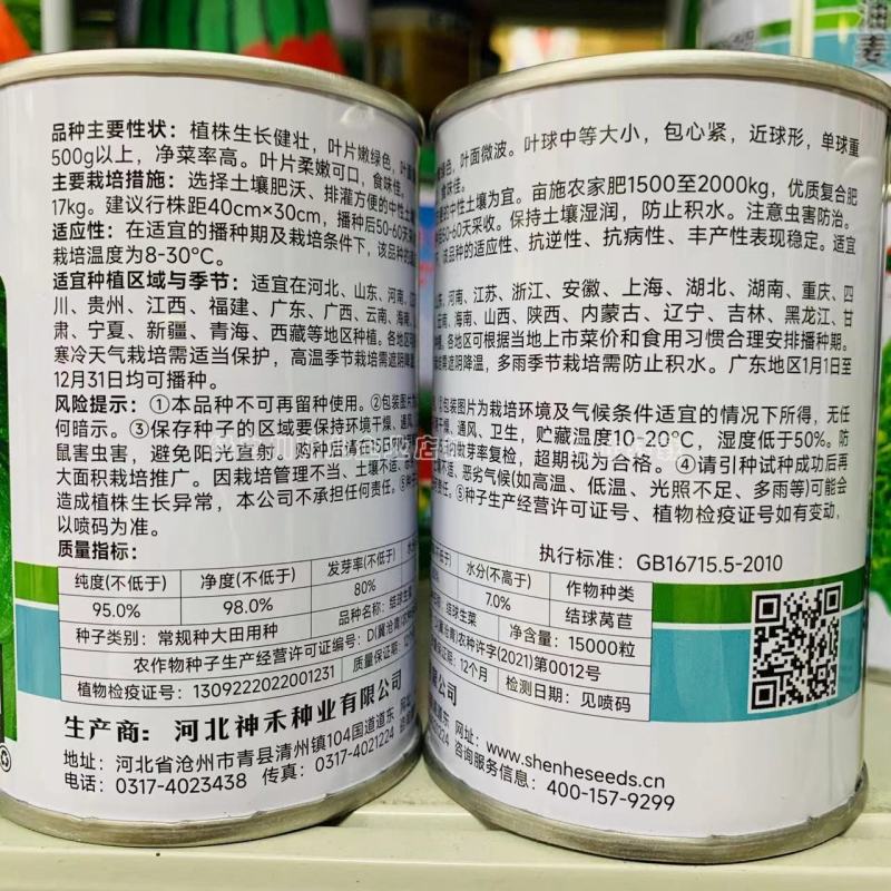 结球生菜种子净菜率高包心紧实，柔嫩可口南北方均可种植