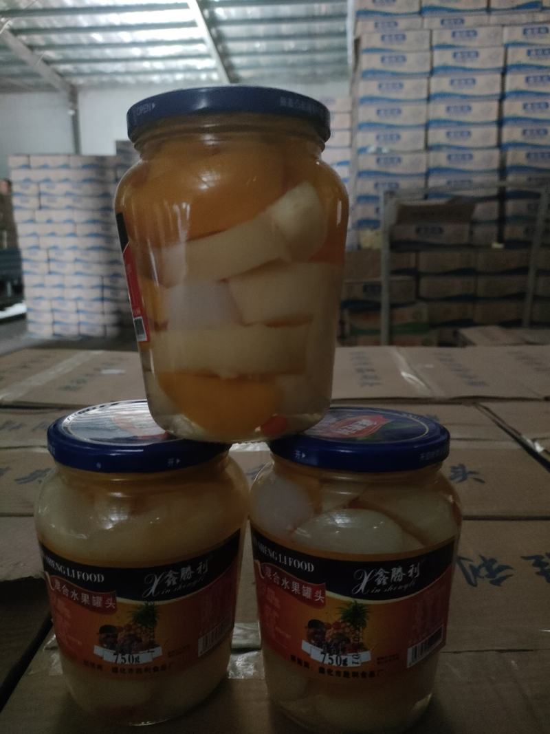 各种水果罐头厂家发货