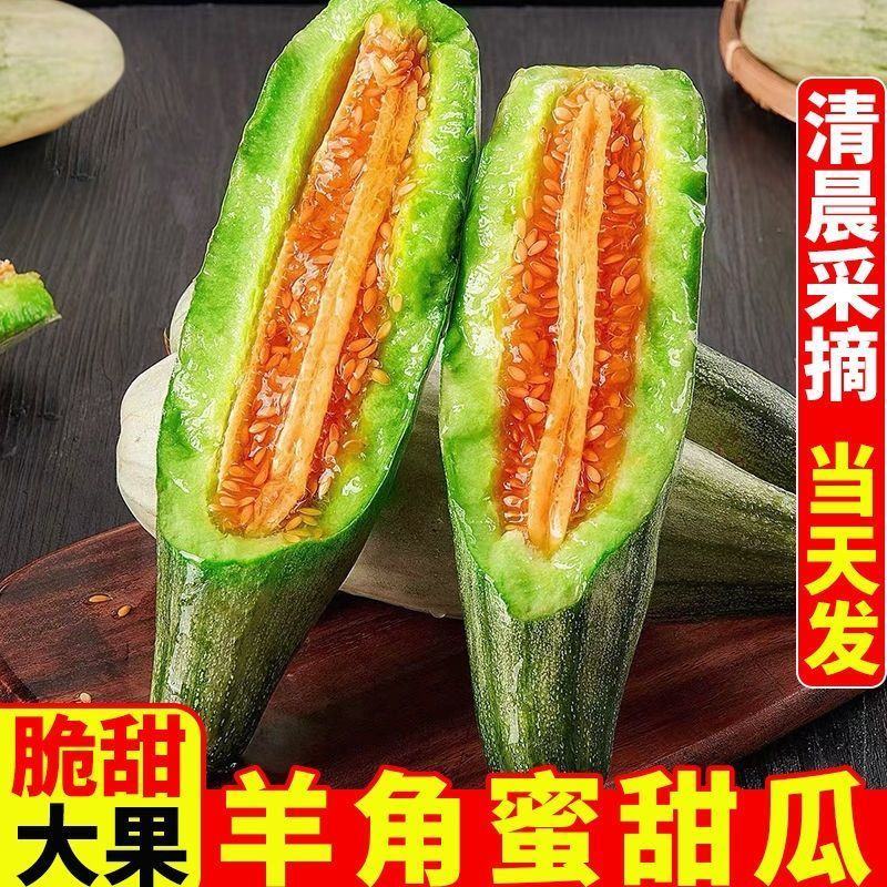 羊角蜜甜瓜，脆甜大果，现货直发，品质保障