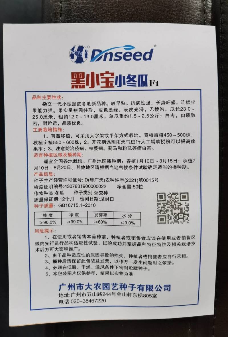 小型黑皮冬瓜种子黑小宝小巧玲珑抗病高产
