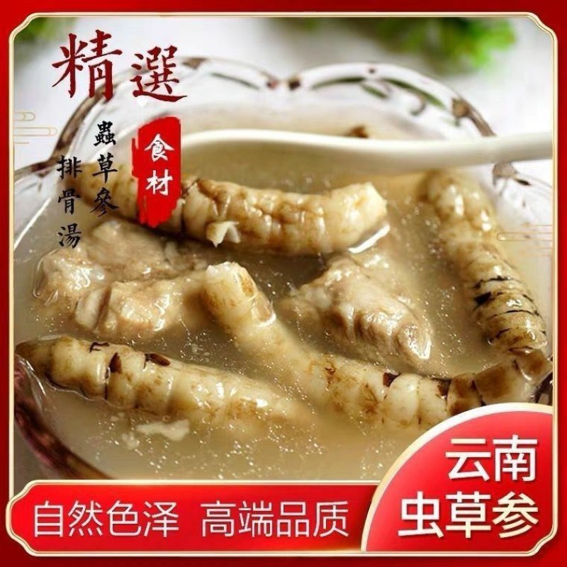 云南特产野生虫草参地参龙菜泽兰根雪参干货顶天柱回春草参
