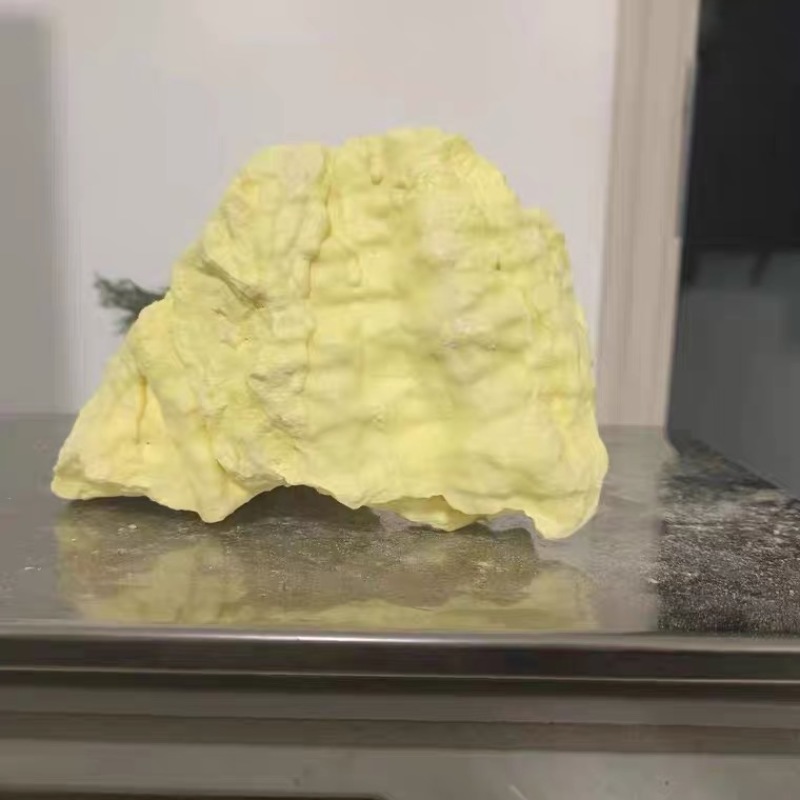 石硫磺产地广西自然形成可食用的工业硫磺，纹理清晰对接药厂