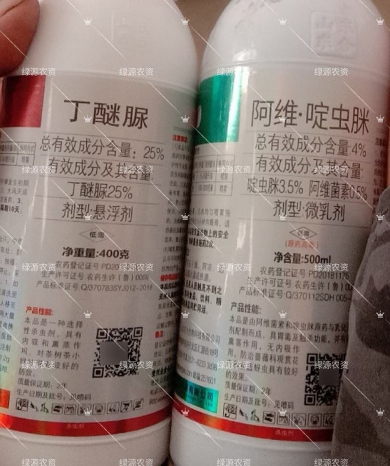 茶叶杀虫套餐25%丁醚脲+4%阿维啶虫脒茶小绿叶蝉蚜虫