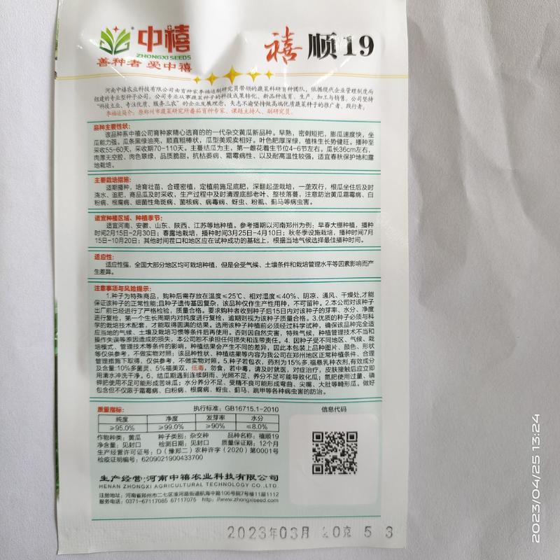 【精选】黄瓜种子绿皮绿肉早熟高产抗病油亮型20克