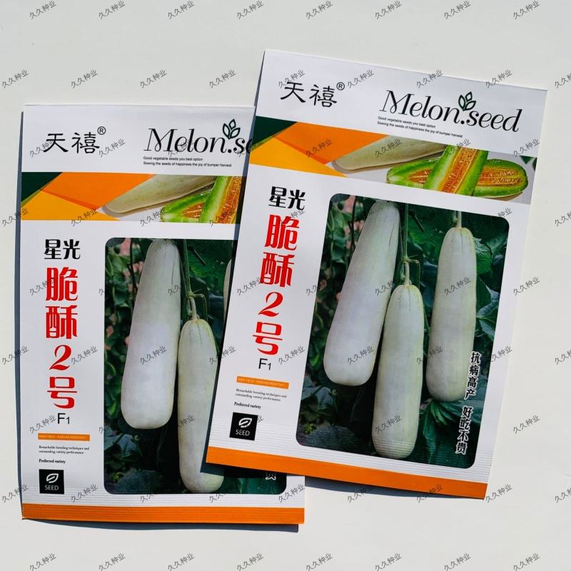 博洋系列脆酥2号甜瓜种子薄皮甜瓜座果强大羊角蜜脆甜瓜
