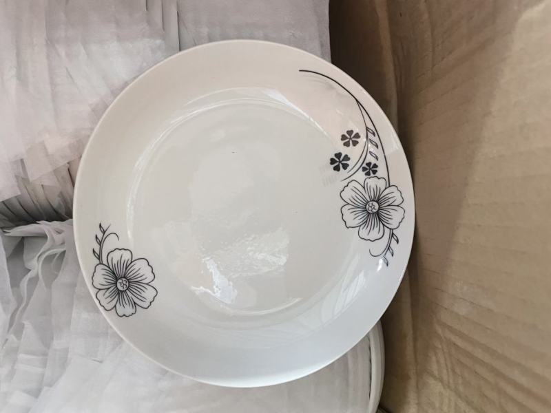 2元店摆地摊一批汤盘带花，1一个，6寸[握手][握
