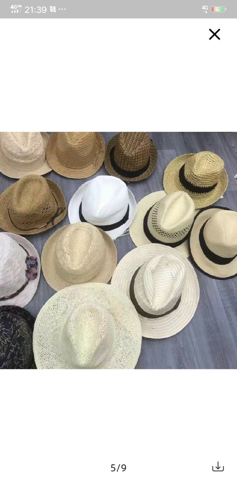 夏季凉帽地摊景点热卖庶阳防晒太阳檐波浪草帽男女儿童帽