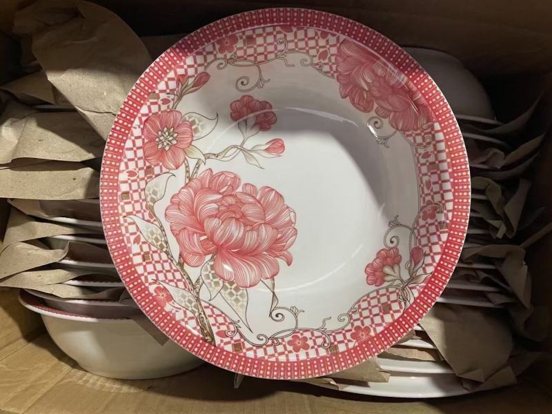 陶瓷7寸印花汤碗一级按吨出，1.8一个还有2吨按件1.8