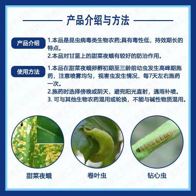 金哈哈甜菜夜蛾核型多角体病毒棉铃虫甜菜夜蛾青虫玉米螟杀虫