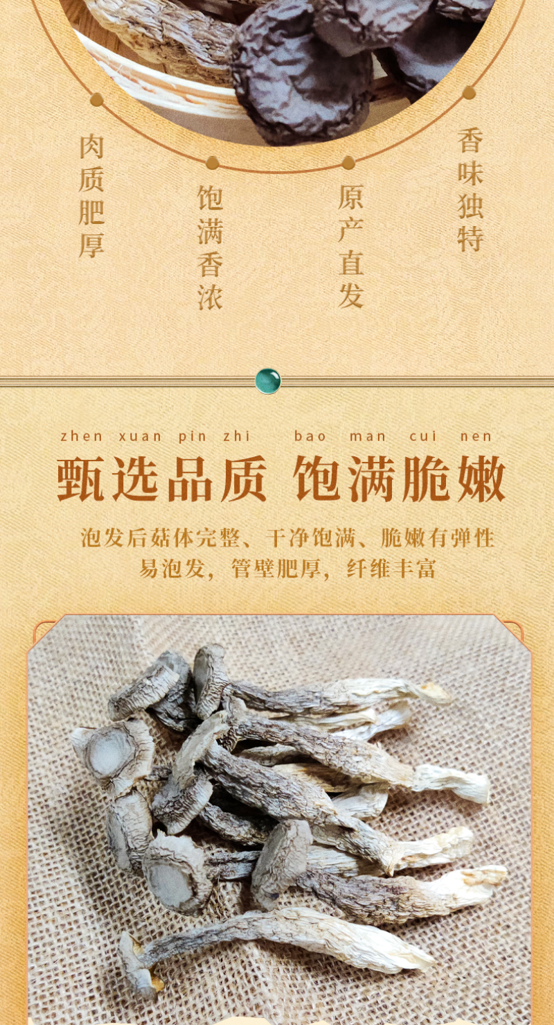 精品精选鹿茸菇干货批发新鲜煲汤好食材