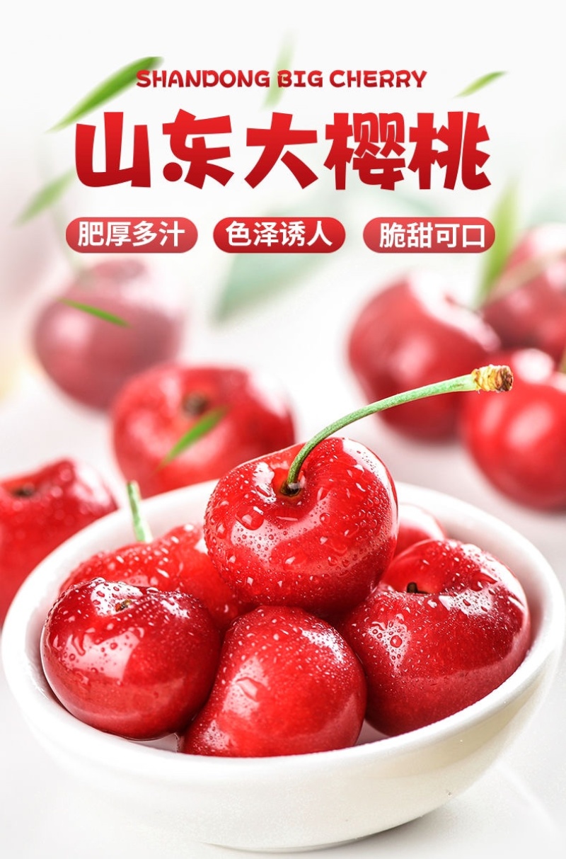 实力山东大樱桃一件代发电商平台对接美团多多供应仓大量现货供应