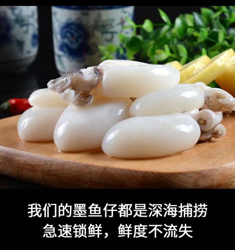 新鲜小墨鱼仔海捕活冻小乌贼海鲜水产花枝墨斗鱼小墨鱼包邮