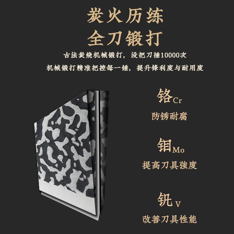手工锻打菜刀刀具超快刀切片切菜刀切肉刀厨房女士省力家用