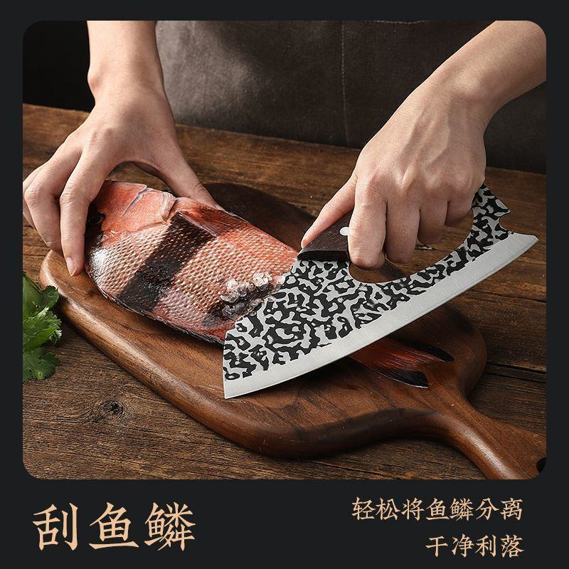 手工锻打菜刀刀具超快刀切片切菜刀切肉刀厨房女士省力家用
