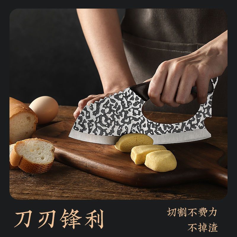 手工锻打菜刀刀具超快刀切片切菜刀切肉刀厨房女士省力家用