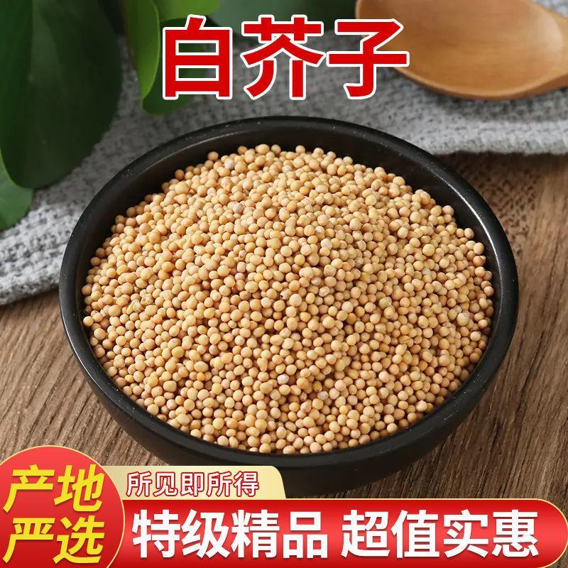 精选野生正品白芥子500g中药材芥菜子辣菜子炒白芥籽泡茶