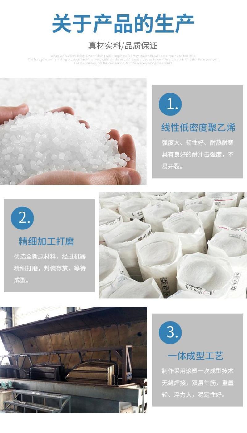 塑料船渔船加厚双层加宽PE牛筋塑料船钓鱼捕鱼养殖塑胶小船