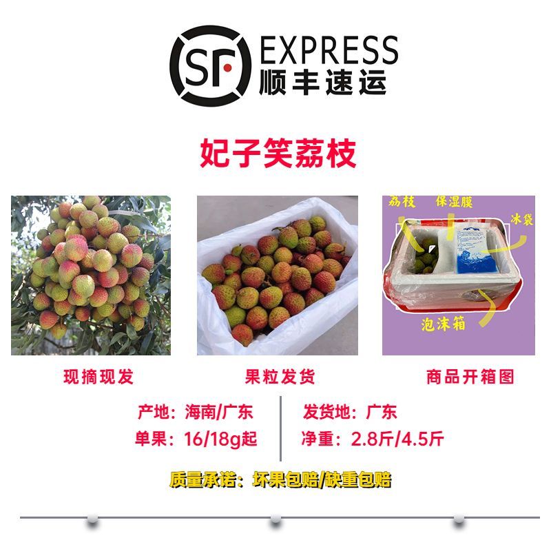 妃子笑荔枝一件代发新品上市大量发货顺丰京东冷链