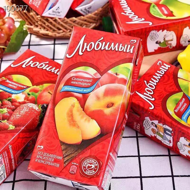 俄罗斯原味进口喜爱果汁，950毫升*12瓶，保质期1年