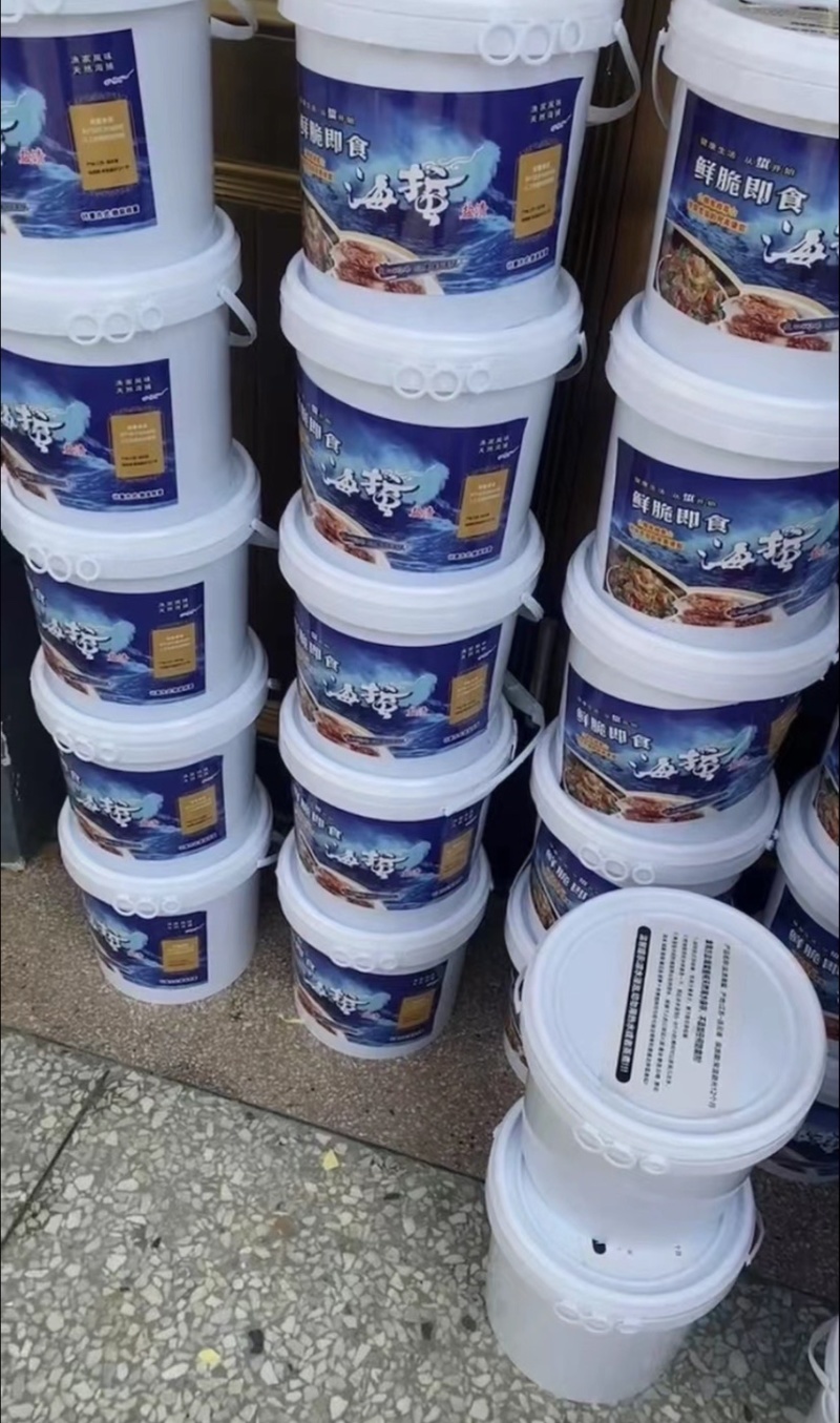 产地直发高品质桶装海蜇丝3斤一桶